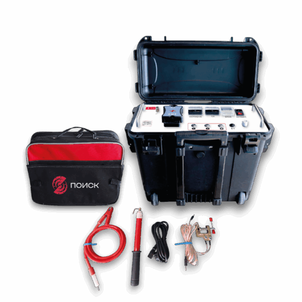 ПОИСК ГИ-16  +ПОИСК ДТ портативный генератор высоковольтных импульсов с присоединительным устройством по току (16Квт, 1024 дЖ)