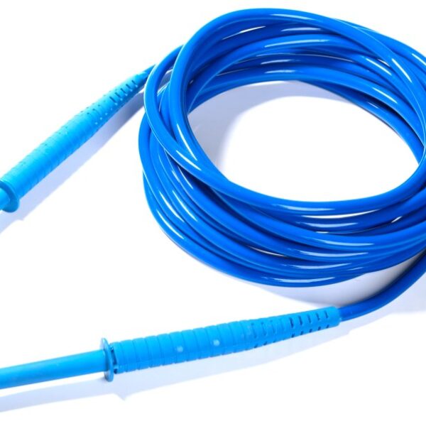 Провод измерительный с разъемами "банан" 10кВ голубой