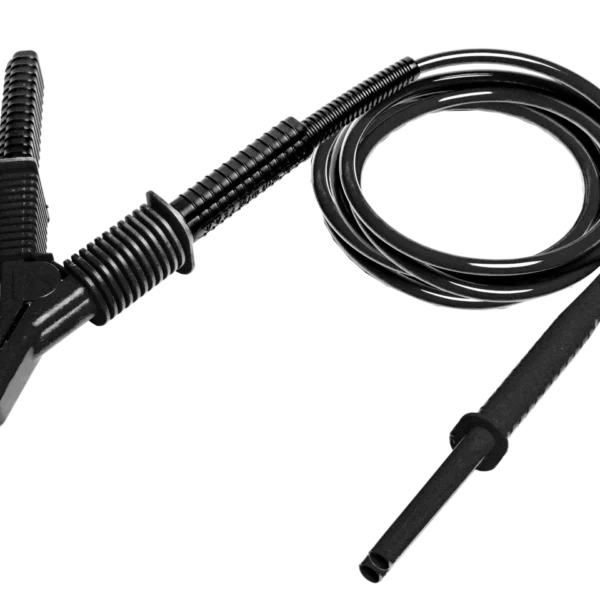 Провод 1,8м экранированный с зажимом "крокодил" 15кВ черный